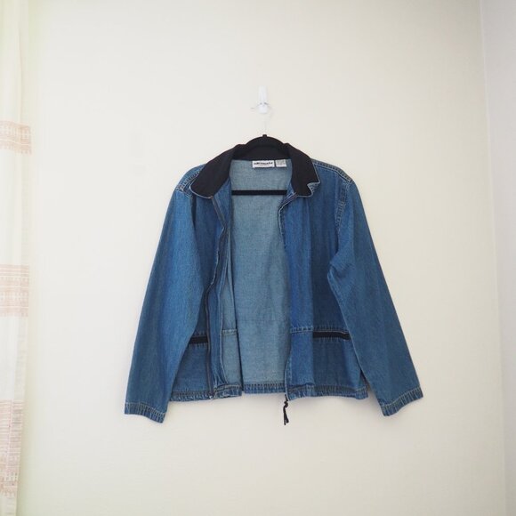 Vintage Ultimate Hand Beaded Chili Denim Jacket sz M - Picture 2 of 8